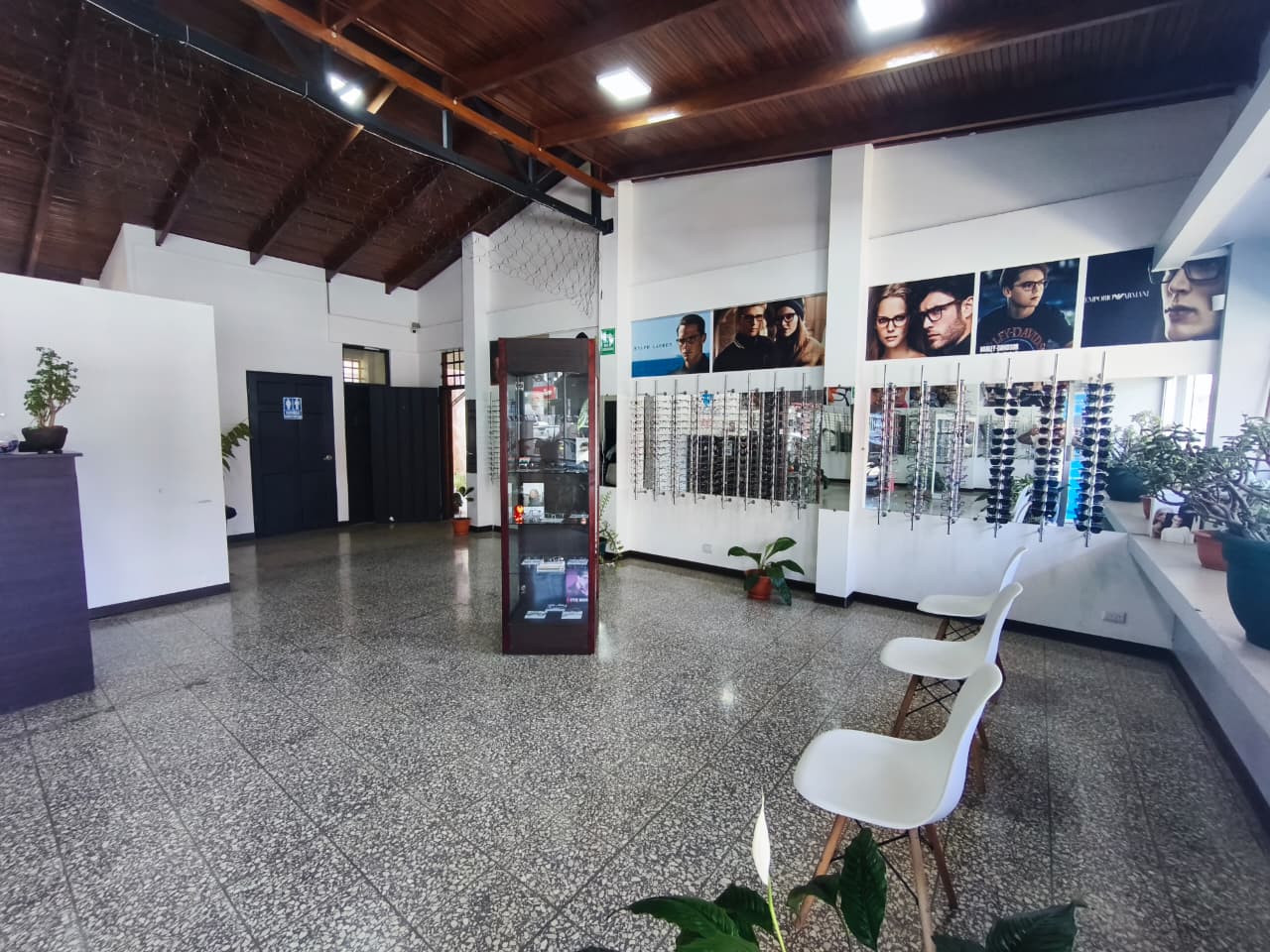 Exhibición de aros y lentes